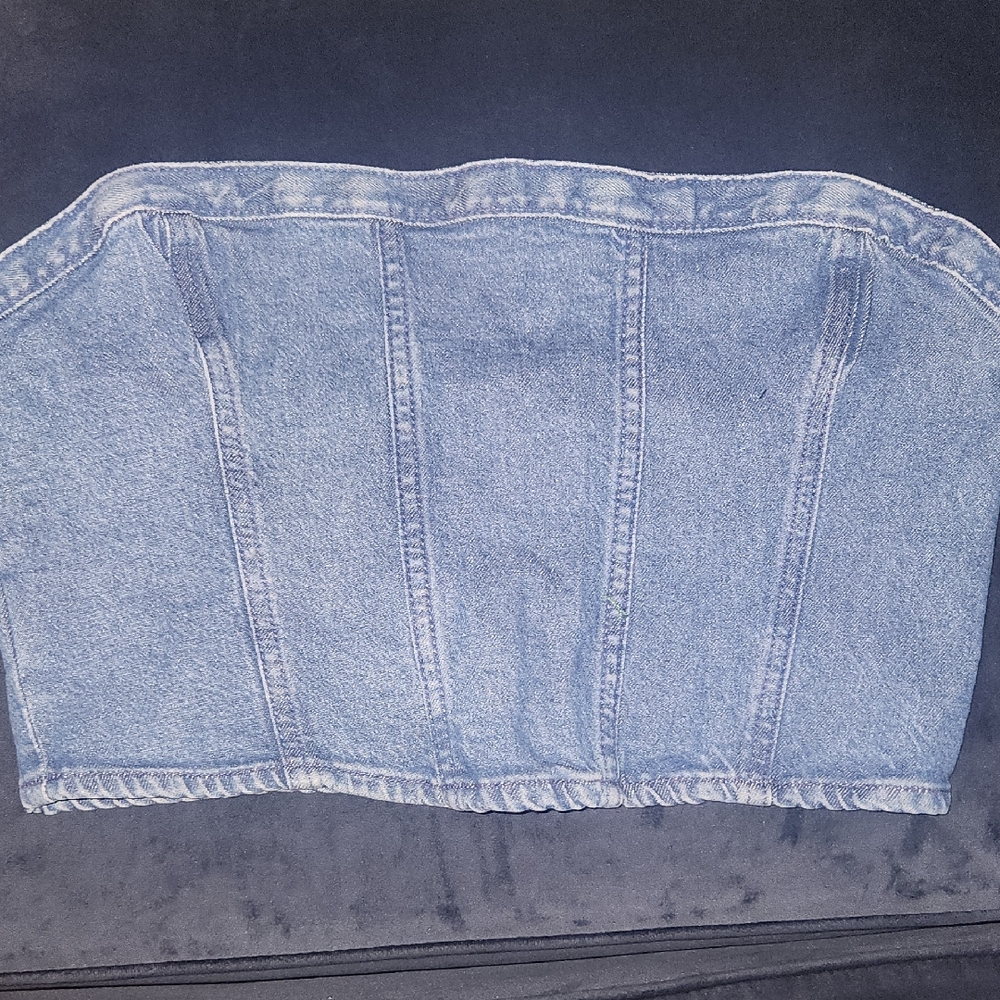 GAP Blue Denim Crop Top